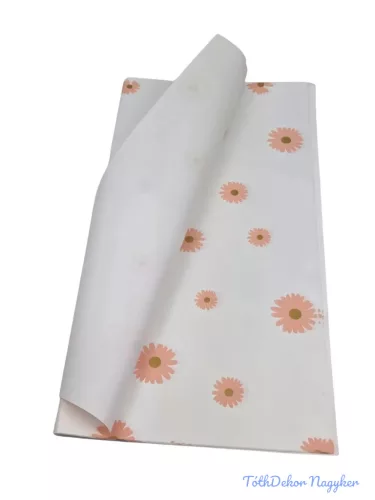 Fólia ív 58x58cm 20db/csomag Virágos - Fehér