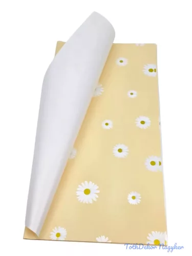 Fólia ív 58x58cm 20db/csomag Virágos - Sárga