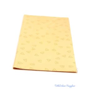   Fólia ív 57x57cm 20db/csomag - Rajzolt szív mintás Barack