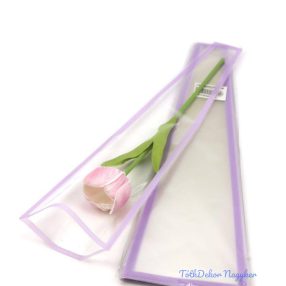 Szálas virág tasak - Színes keretes Lila