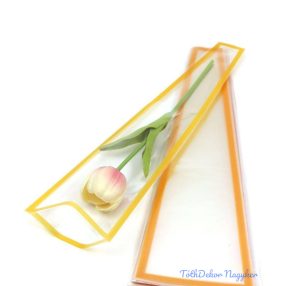 Szálas virág tasak - Színes keretes Narancs