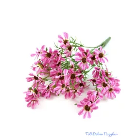 Margaréta selyem csokor műzölddel 50cm - Pink