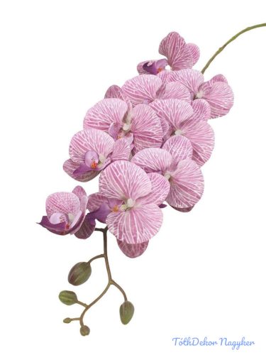 Orchidea 9 mű fejes ág 110cm - Mályva