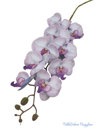 Orchidea 9 mű fejes ág 110cm - Lila