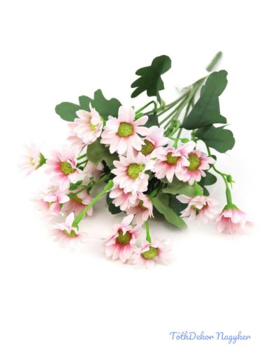 Margaréta selyemvirág csokor 32cm - Rózsaszín