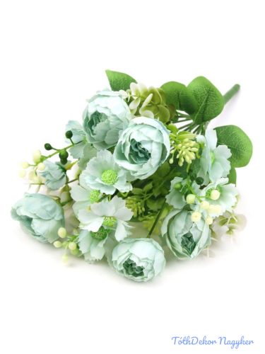 Boglárka csokor kiegészítőkkel 35cm - Menta