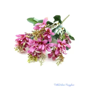 Kis virágos selyem csokor 30cm 271 - Mályva