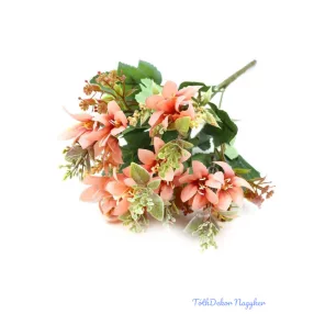 Kis virágos selyem csokor 30cm 271 - Barack