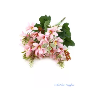 Kis virágos selyem csokor 30cm 271 - Rózsaszín