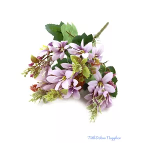 Kis virágos selyem csokor 30cm 271 - Lila