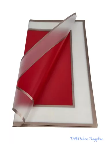Fólia ív 58x58cm 20db/csomag Metál kerettel - Piros