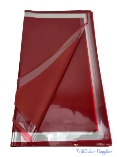 Fólia ív 58x58cm 20db/csomag Átlátszó kerettel - Bordó