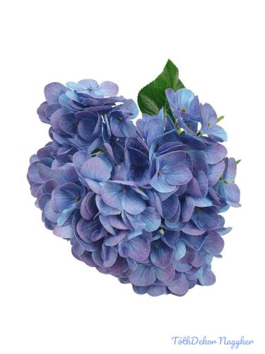 Erezett gumis szirmú hortenzia 5ágú csokor 46cm - Kékes Lila