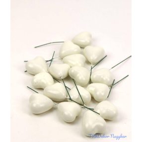 Szív pikk 4cm 16db/csomag - Fehér