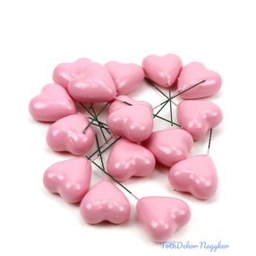 Szív pikk 4cm 16db/csomag - Rózsaszín