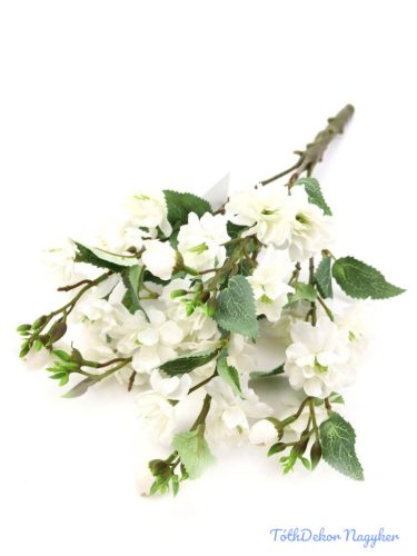 Kis virágos ág köteg 46cm - Fehér