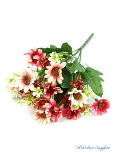 Vegyes színű margaréta csokor 28cm - Cirmos