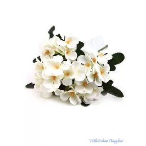 Hortenzia 5 ágú kis csokor 31cm - Fehér