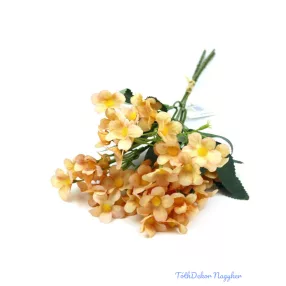 Apró virágos selyem csokor köteg 33cm - Barack