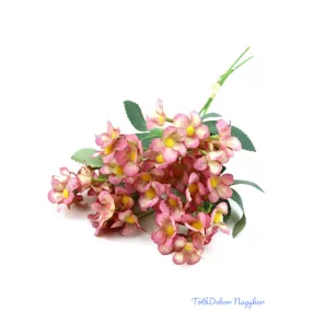 Apró virágos selyem csokor köteg 33cm - Cirmos Mályva