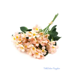   Apró virágos selyem csokor köteg 33cm - Cirmos Rózsaszín