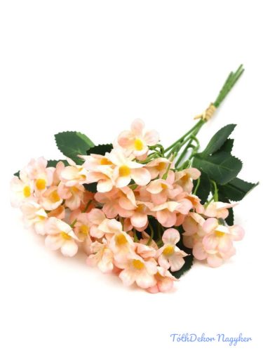 Apró virágos selyem csokor köteg 33cm - Cirmos Rózsaszín
