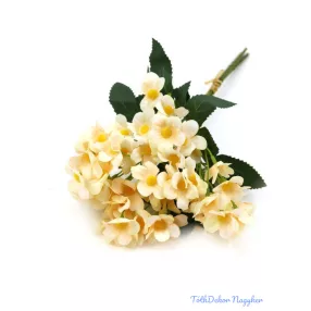 Apró virágos selyem csokor köteg 33cm - Halvány Barack