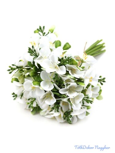 Hortenzia selyem köteg 30cm - Fehér