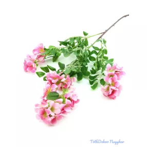 Virágos 3 szálú selyem ág 97cm - Pink