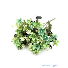 Kisvirágos selyem csokor 29cm - Zöld