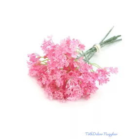 Hamvas virágos műzöld köteg 35cm - Rózsaszín