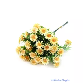 Műzöld százszorszép 6szál/köteg 25cm - Sárga