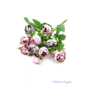 Boglárka vegyes színű kis csokor 31cm 362 - Lila-Szürke