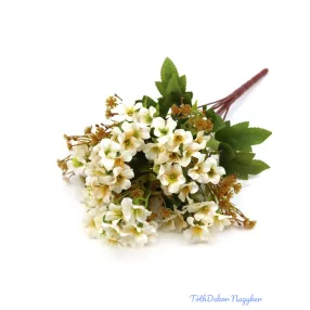 Apró virágos selyem csokor 42cm - Halvány Barack