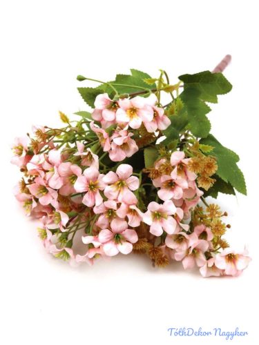 Apró virágos selyem csokor 42cm - Rózsaszín