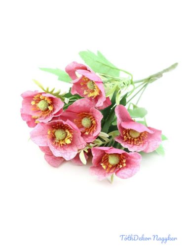 Pipacs selyem csokor 30cm - Pink