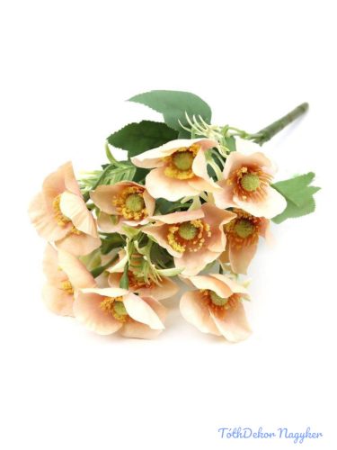 Pipacs selyem csokor 30cm - Barack