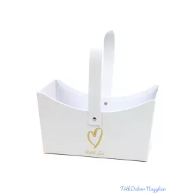 Füles táska papírdoboz 20 cm - Fehér