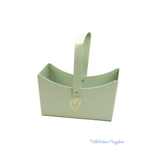 Füles táska papírdoboz 20 cm - Zöld