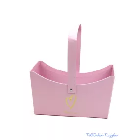 Füles táska papírdoboz 20 cm - Rózsaszín