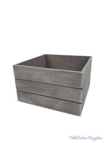 Magaságyás fa ládikó 15cm - Szürke