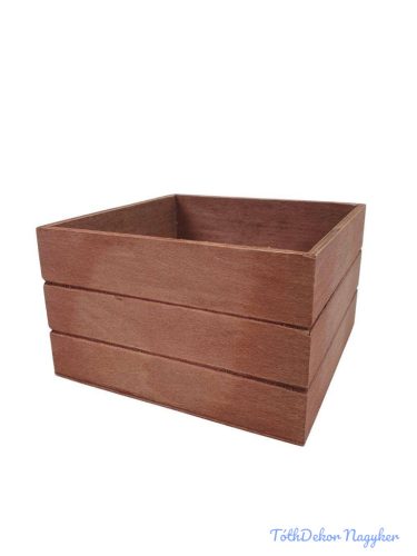 Magaságyás fa ládikó 15cm - Barna