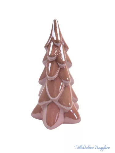 Kerámia gyöngyházas fenyőfa - Világos mályva