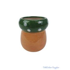 Kerámia gomba kaspó - Zöld