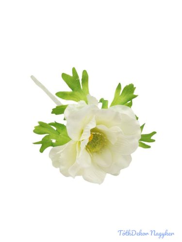 Anemone szálas selyemvirág 30cm - Fehér
