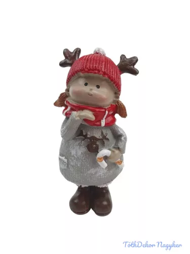 Piros agancs sapkás figura