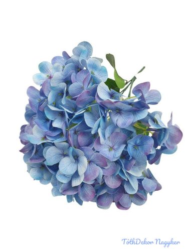 Hortenzia 5 fejes erezett művirág csokor 44cm - Lilás Kék