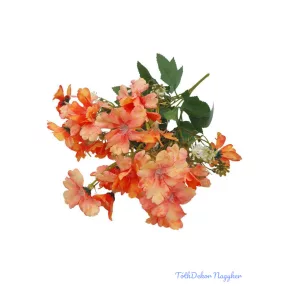 Kis virágos selyemvirág csokor 35cm - Narancs