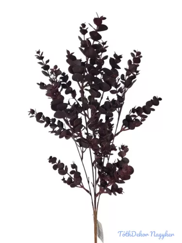 Eukaliptuszos műzöld csokor 54cm - Barna