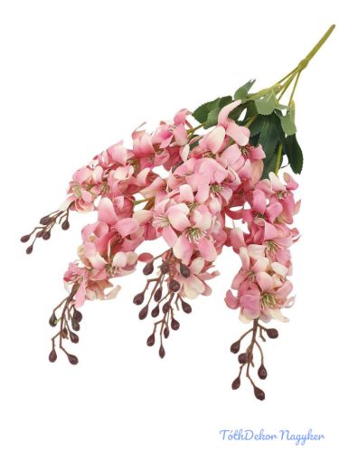 Szarkaláb 5 ágú selyem csokor 60cm - Cirmos Rózsaszín